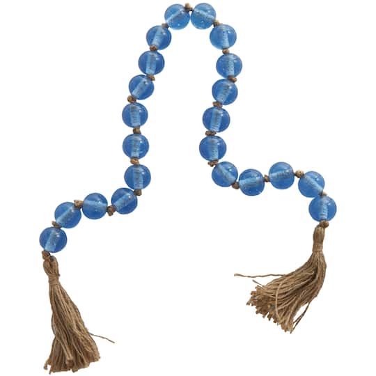 4ft. Glass Handmade Round Beaded Garland with Tassel